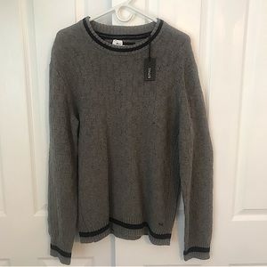Buffalo David Bitten Mens Sweater in Gray with Black Trim. Size: LG